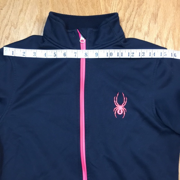 Spider Ladies Black Zip up Jacket. Sz M - Picture 5 of 10